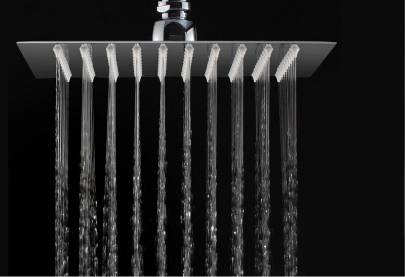 Kendesia-Pommeau de douche à effet pluie,noir,chrome,carré,fixation murale,accessoire,livraison