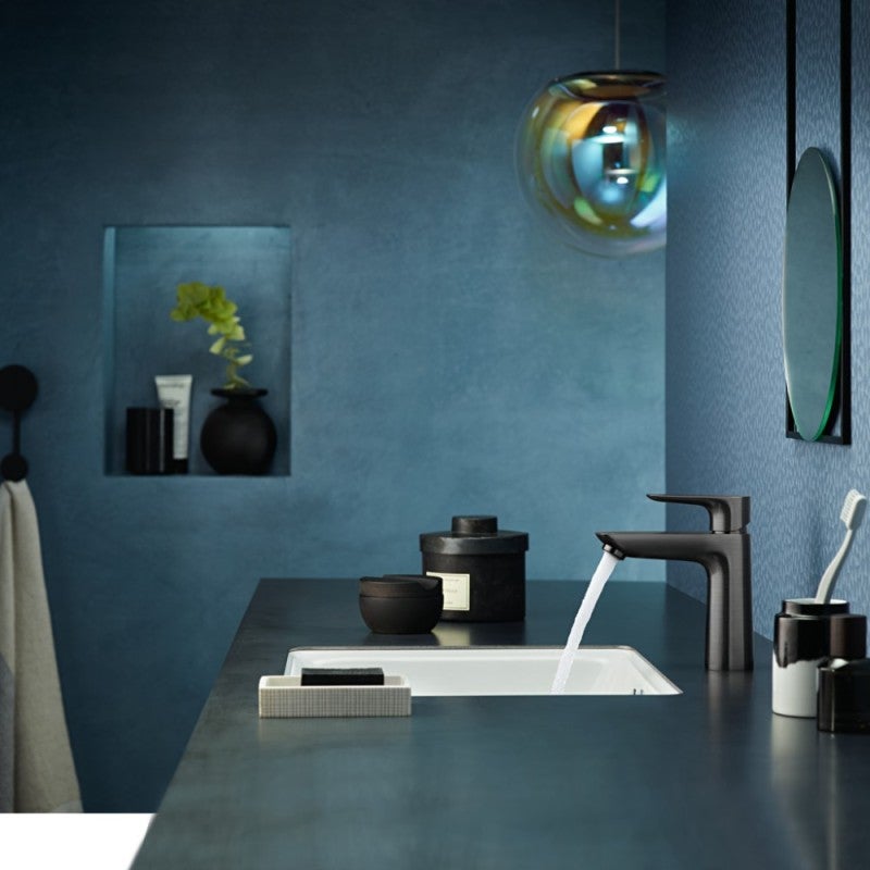 Mitigeur lavabo HANSGROHE Talis 110 CH3 Coolstart Noir chromé brossé sans vidage - 2