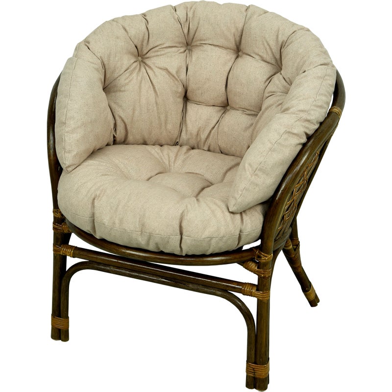 Poduszka na fotel rattanowy rattan AMPO beżowy wodoodporna 1 szt.