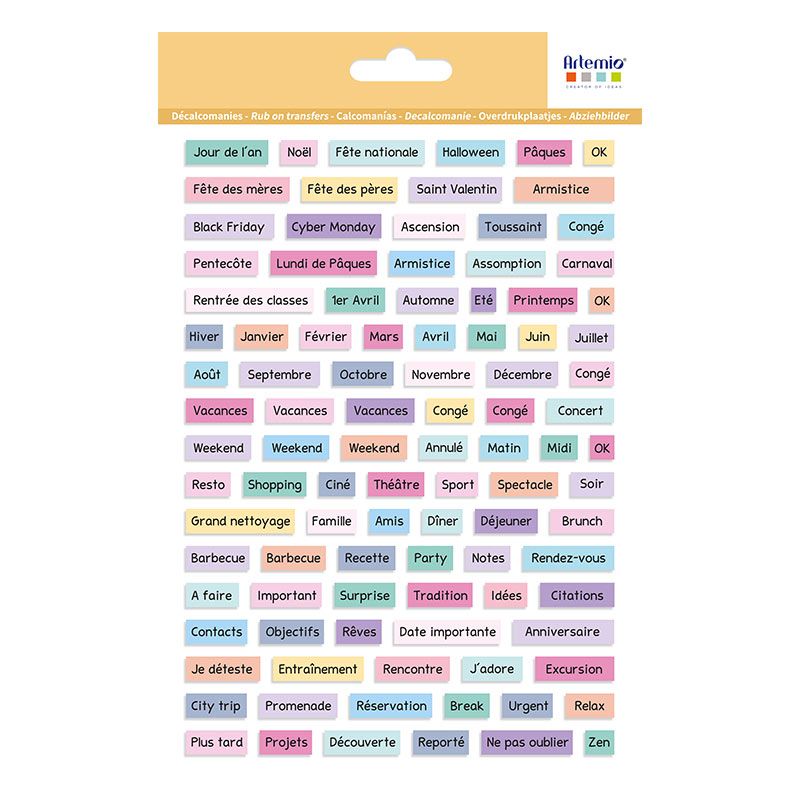 Calcomanías Para Calendario, Planificador, Listas De Tareas