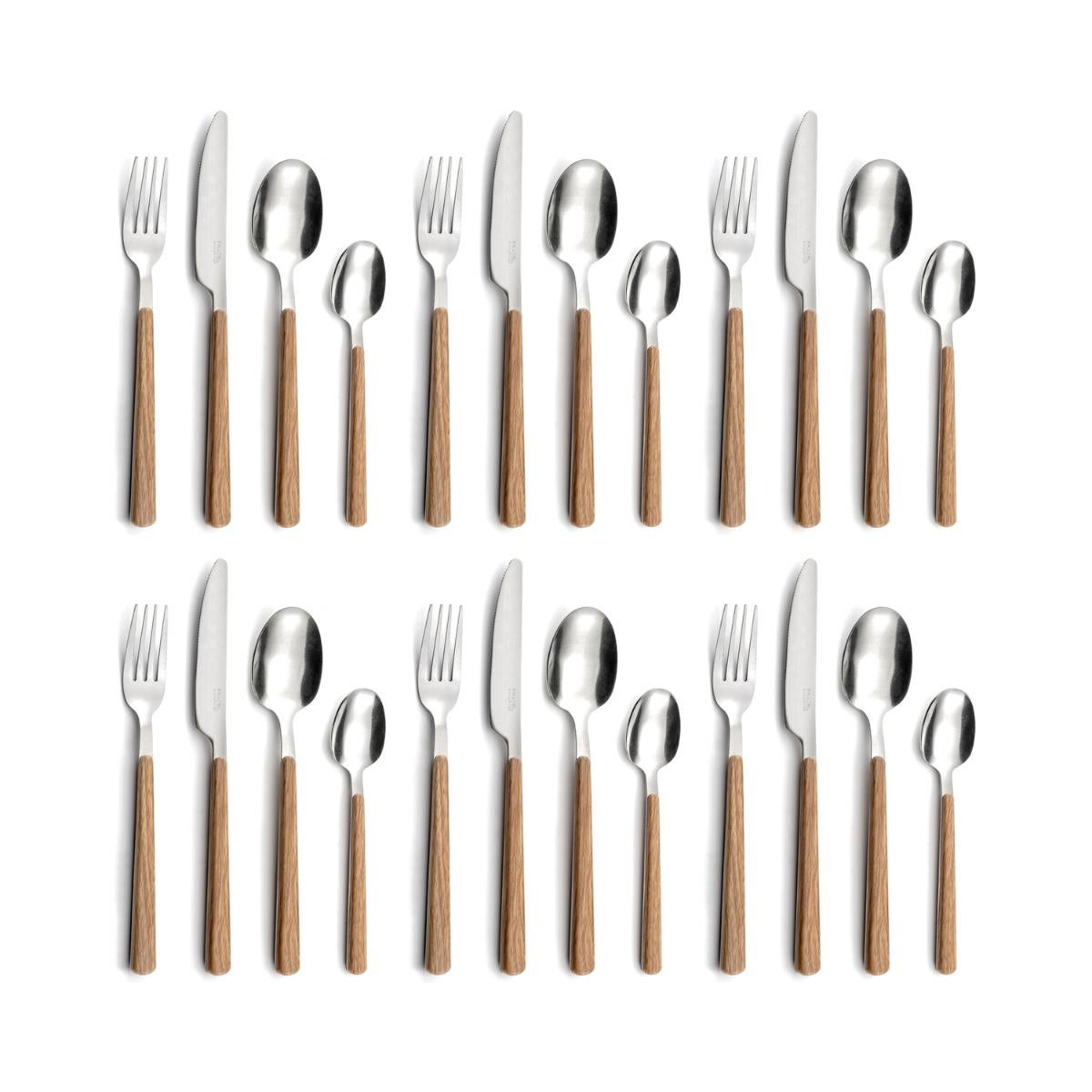 Amefa Set 24 Cubiertos Acero Inox 18/0-2Mm Bosquet, Acero No Apto Microondas , Leroy Merlin