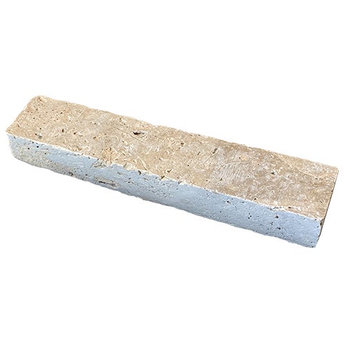 Bordure de jardin pierre travertin Beige Imperia - 100 x 20 x 7 cm - pièce - C-NEGOCE