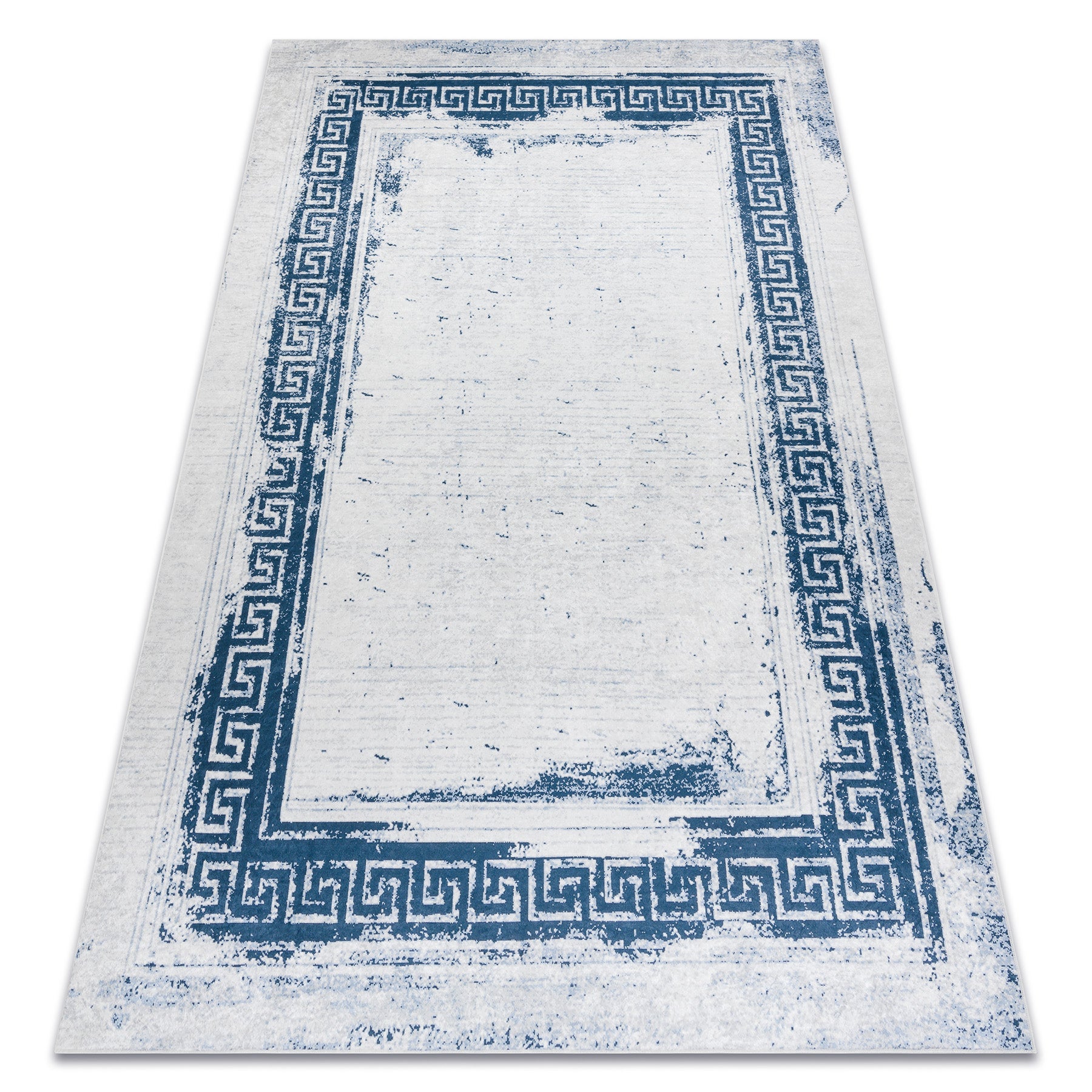 Tapis Lavables Gitans Romains – Ensemble 4 Pièces Polyamide Super Doux, Design Grec, Beige