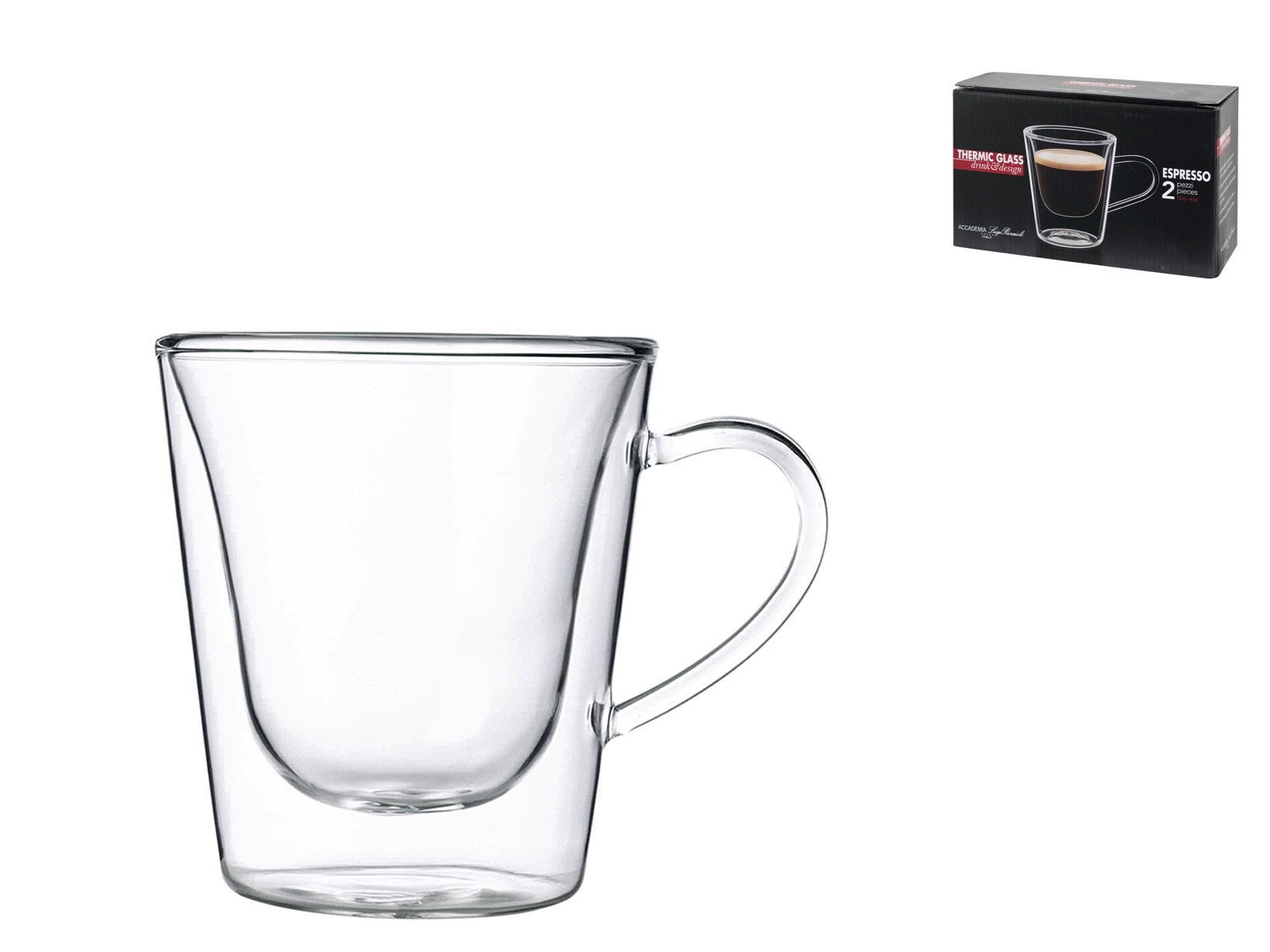 Tazas de Café Duos Sin Platos En Vidrio Borosilicato Transparente, Con ...