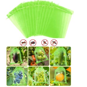 SIENTICE Sac de protection pour pommes anti-insectes, lot de 100 sacs de stockage pour graines, sac en maille pour protection de fruits 15*38 cm | Leroy Merlin