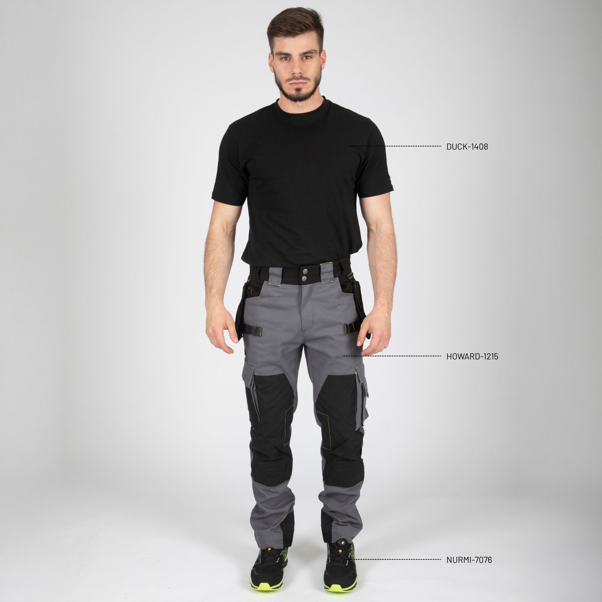 HOWARD - PANTALON DE TRAVAIL - 1215 Gris , Noir FR 44 - EU 50 - UK 34 - 2