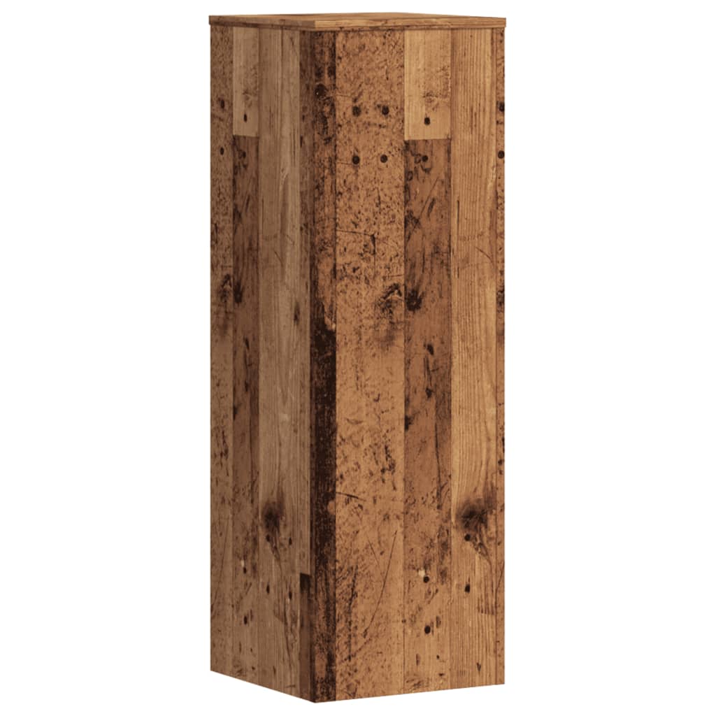 Supports pour plantes 2 pièces bois vieilli en panneau de bois - 6