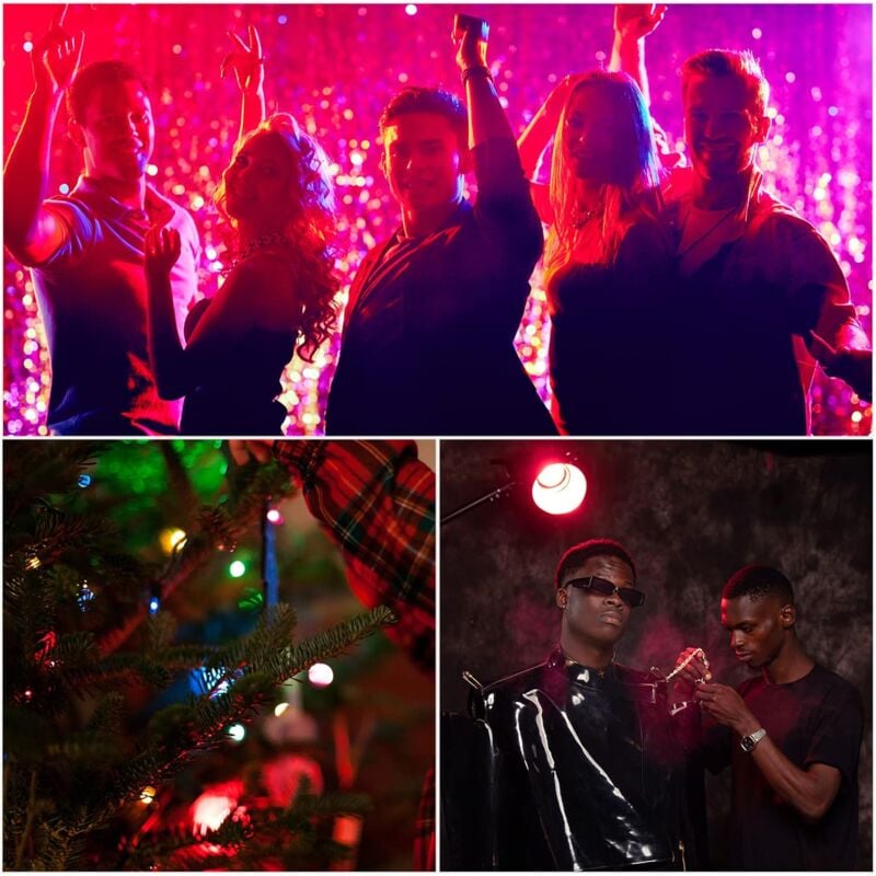 Lot de 4 ampoules LED rouges E14 3 W E14, ampoules LED décoratives rouges E14, 25 W de rechange, convient [Classe énergétique F] - 4