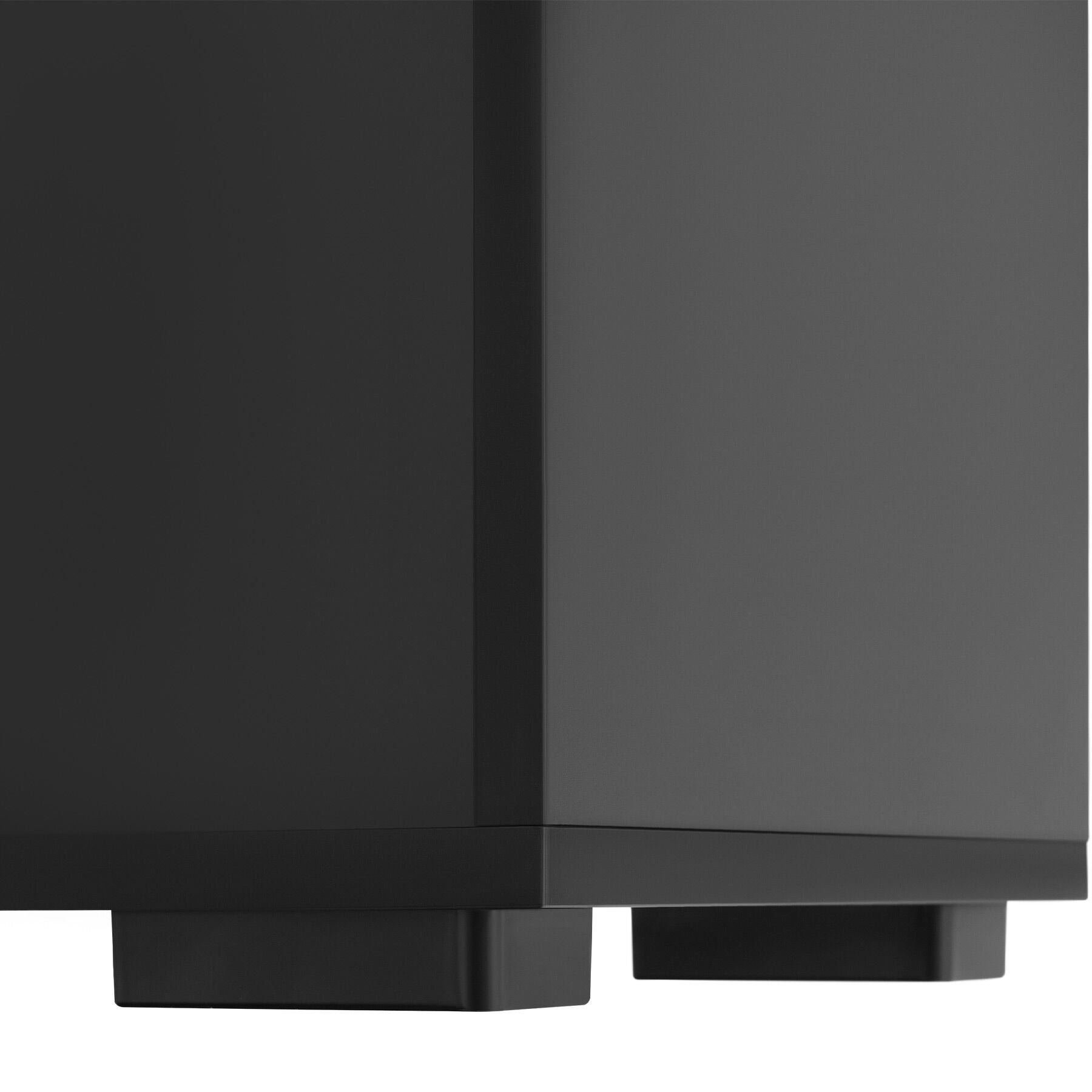 Estante de madeira com 5 compartimentos, pés de plástico, proteção anti-tombamento, 60x30x190 cm, preta, TECTAKE - 4