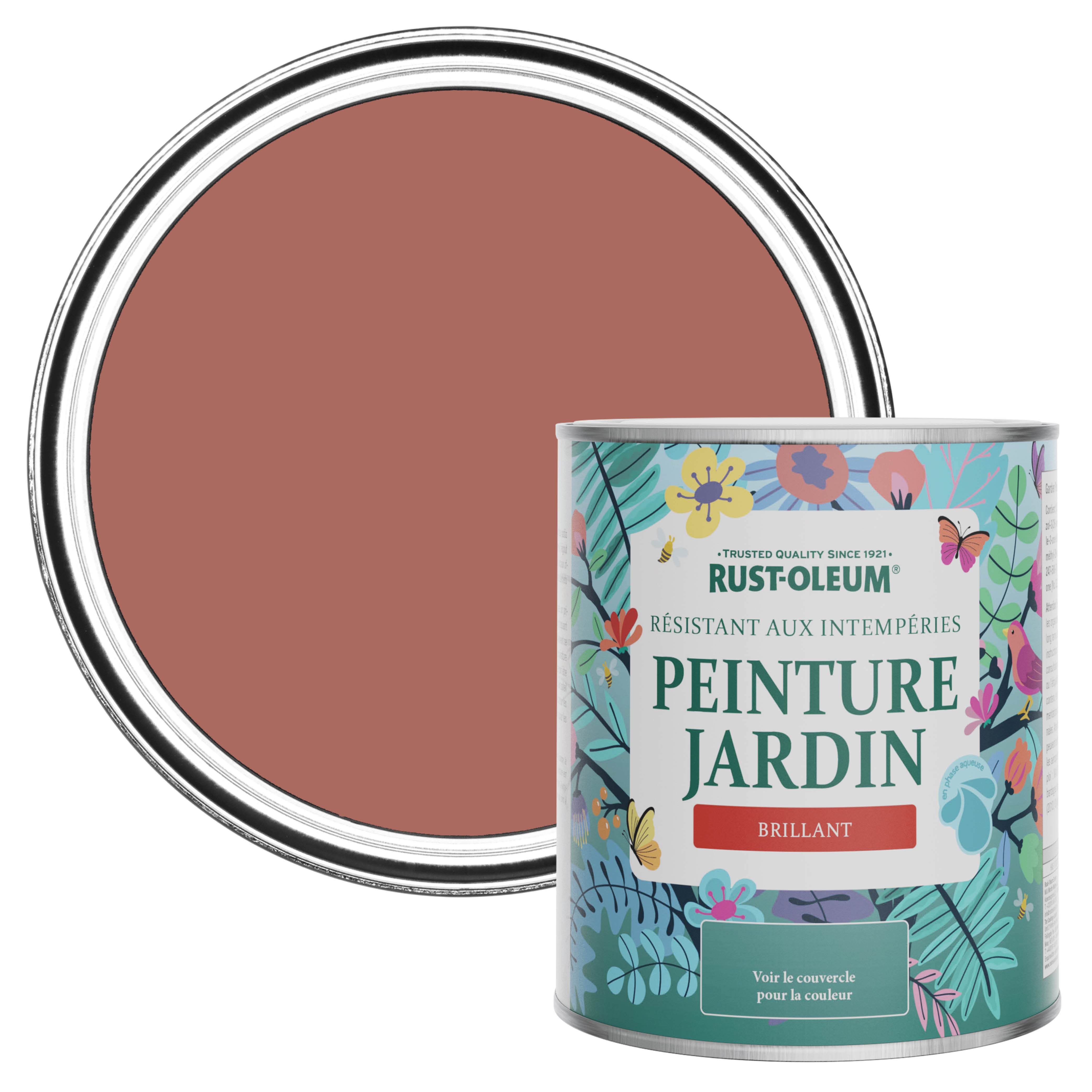 Rust-Oleum Peinture Marron Jardin, Finition Brillante - Saumon 750ml ...