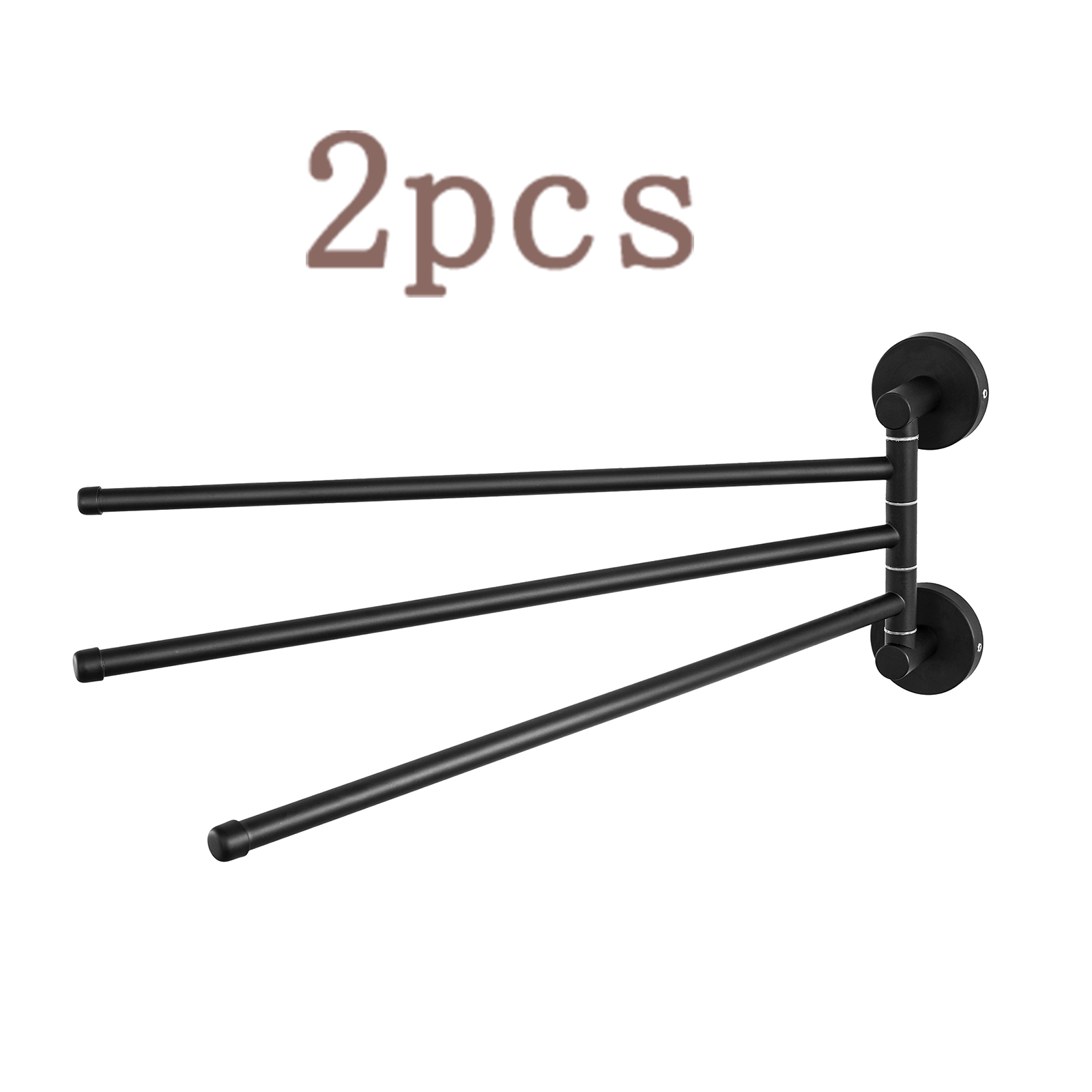 Porte-Serviettes Murale 3 Bras Rotatifs 180° - Acier Inoxydable SUS304 - Extensible 28 à 50 Cm - Support 10.5 Kg - Pour Salle De Bain - 7