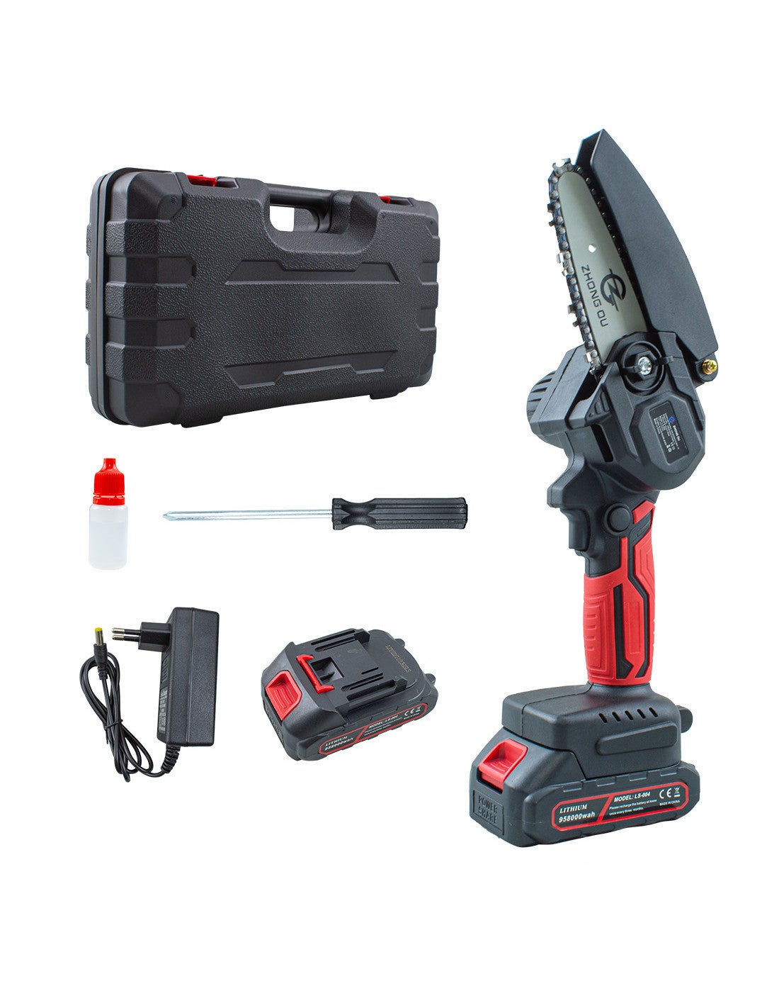 Motosega A Batteria Angseen 6 Pollici - 850W, 2 Batterie - Per Potatura E Giardinaggio - Foto 5