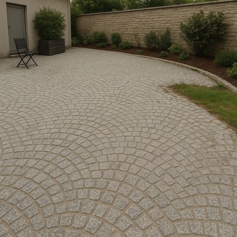 Pavé en pierre naturelle Granit Gris 10x10x8 cm - Boîte de 1m² - 6