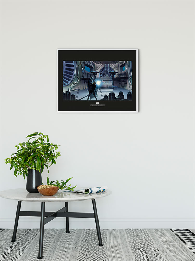 Cartel artístico de komar - star wars classic rmq vader luke throneroom - talla: 70 x 50 cm