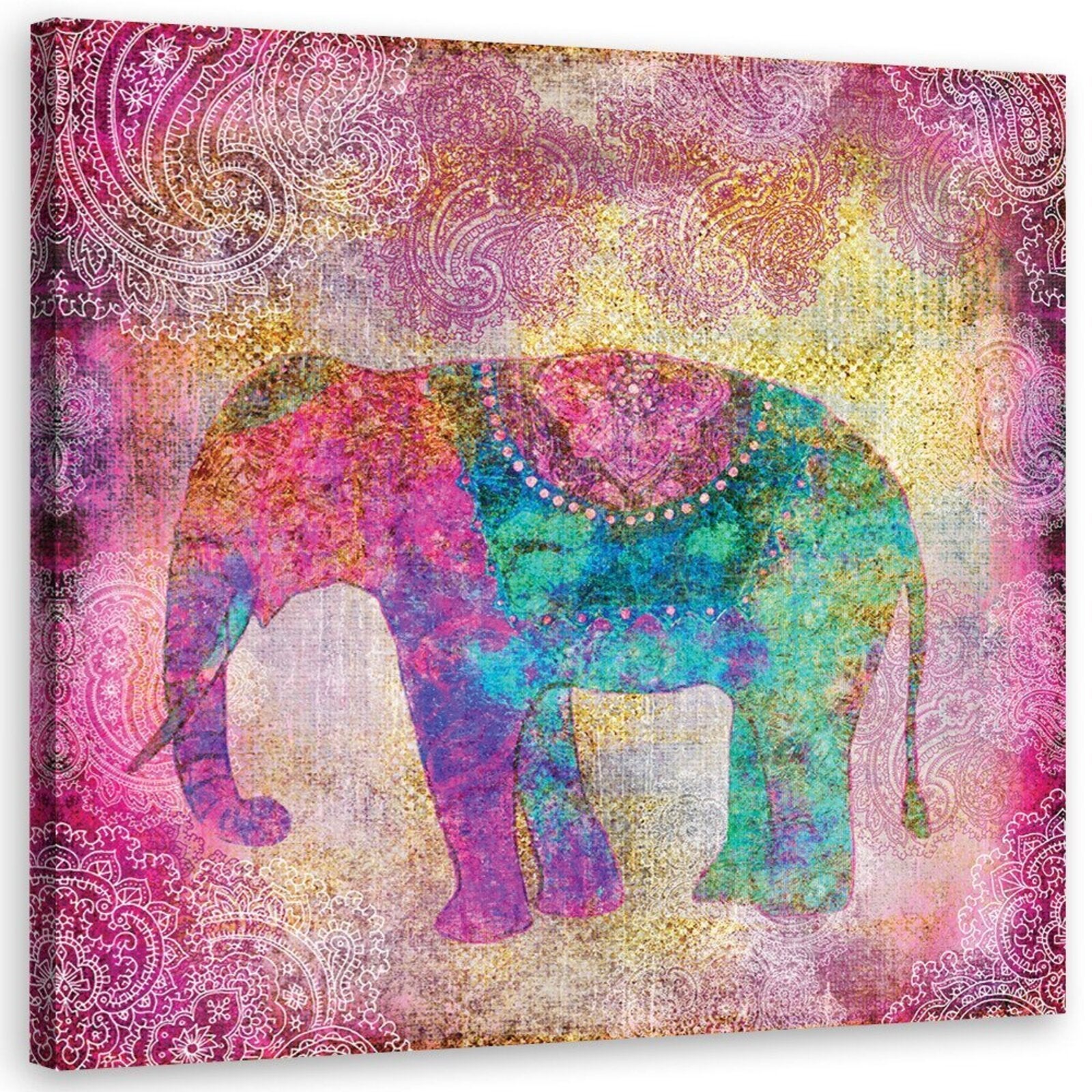 Guru-Shop Tenture Murale Orientale, Toran Indien, Tapisserie à Fanions, Décoration Murale, Décoration De Porte Unique 100x80 Cm - Design 11, Rouge, Ducoton, Pochettes Murales Tentures Murales