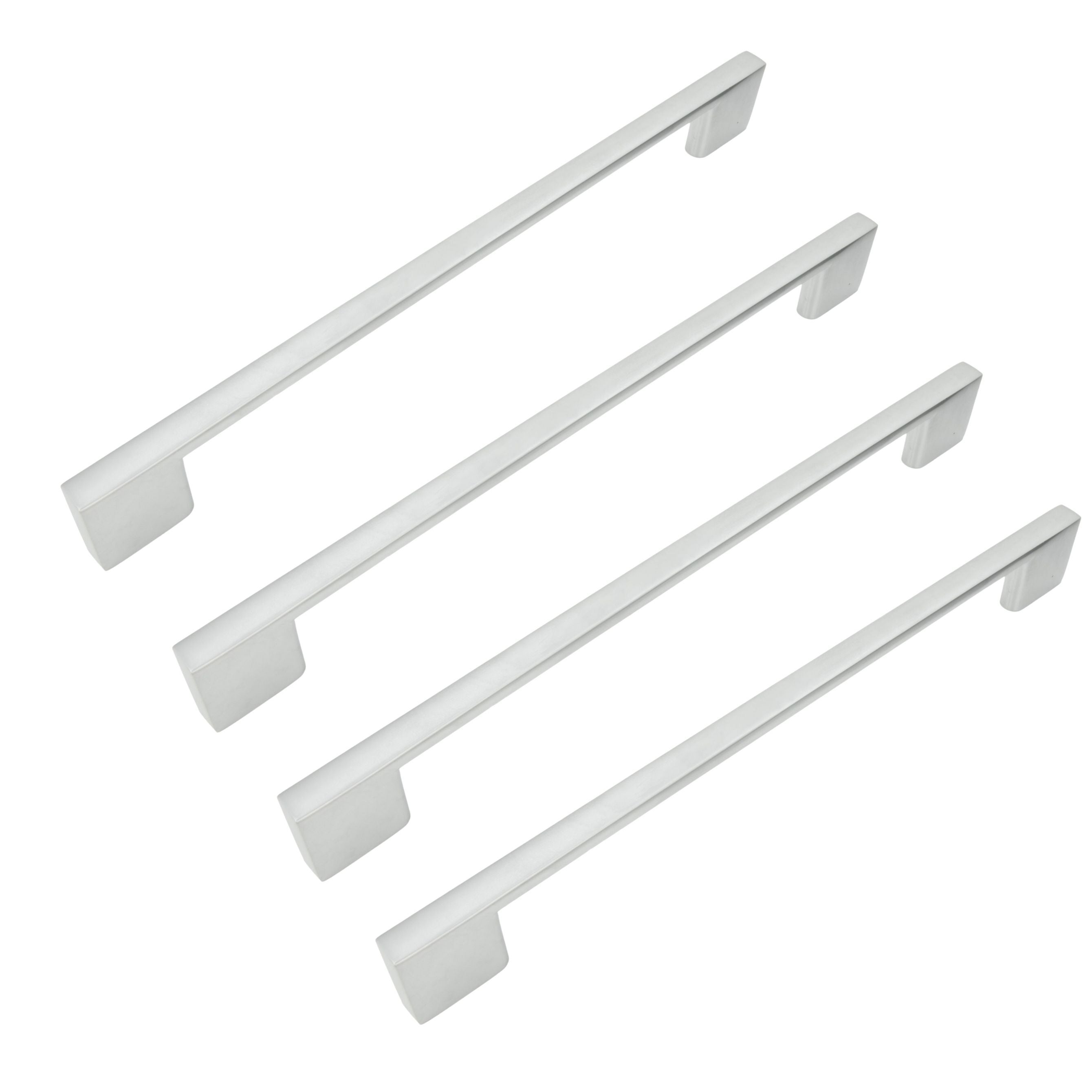 4 x Uchwyt meblowy srebrny 192 mm metalowy