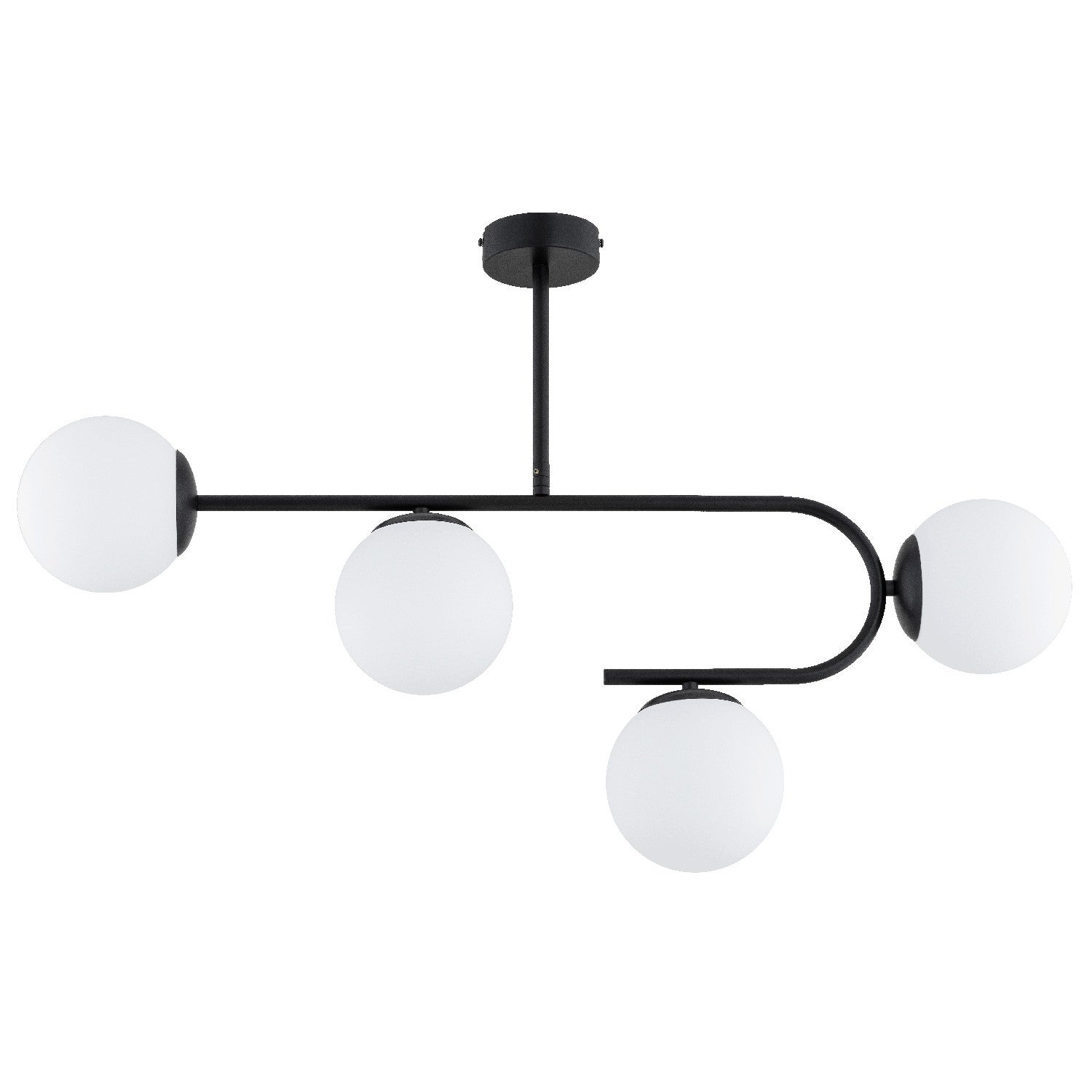 Lampa wisząca Stellar czarno-biała 4xE14x10W minimalistyczna wym: 56 x 87 x 15 cm metal Alfa