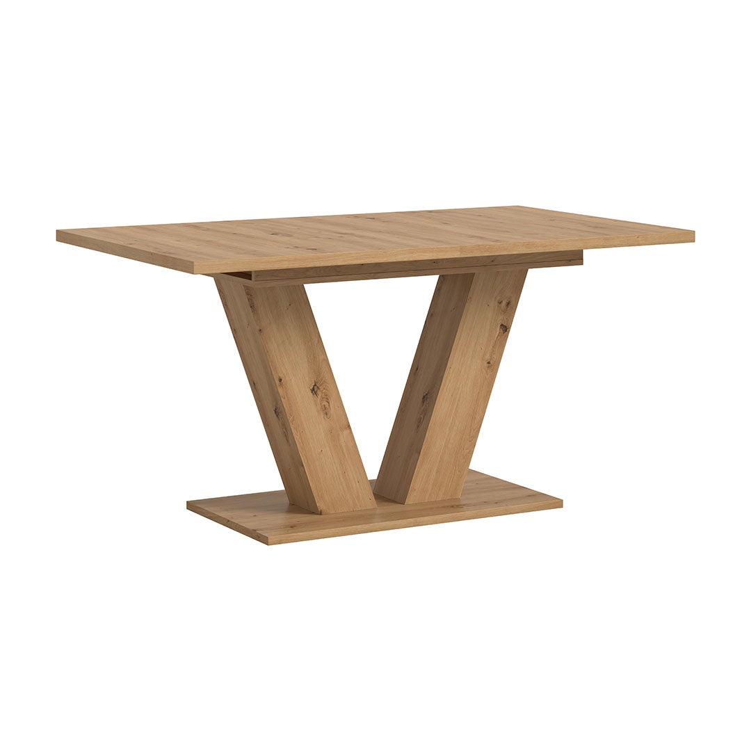 Motion stół do jadalni nogi V 90x150/190 cm z 1 wkładką dąb dekor.