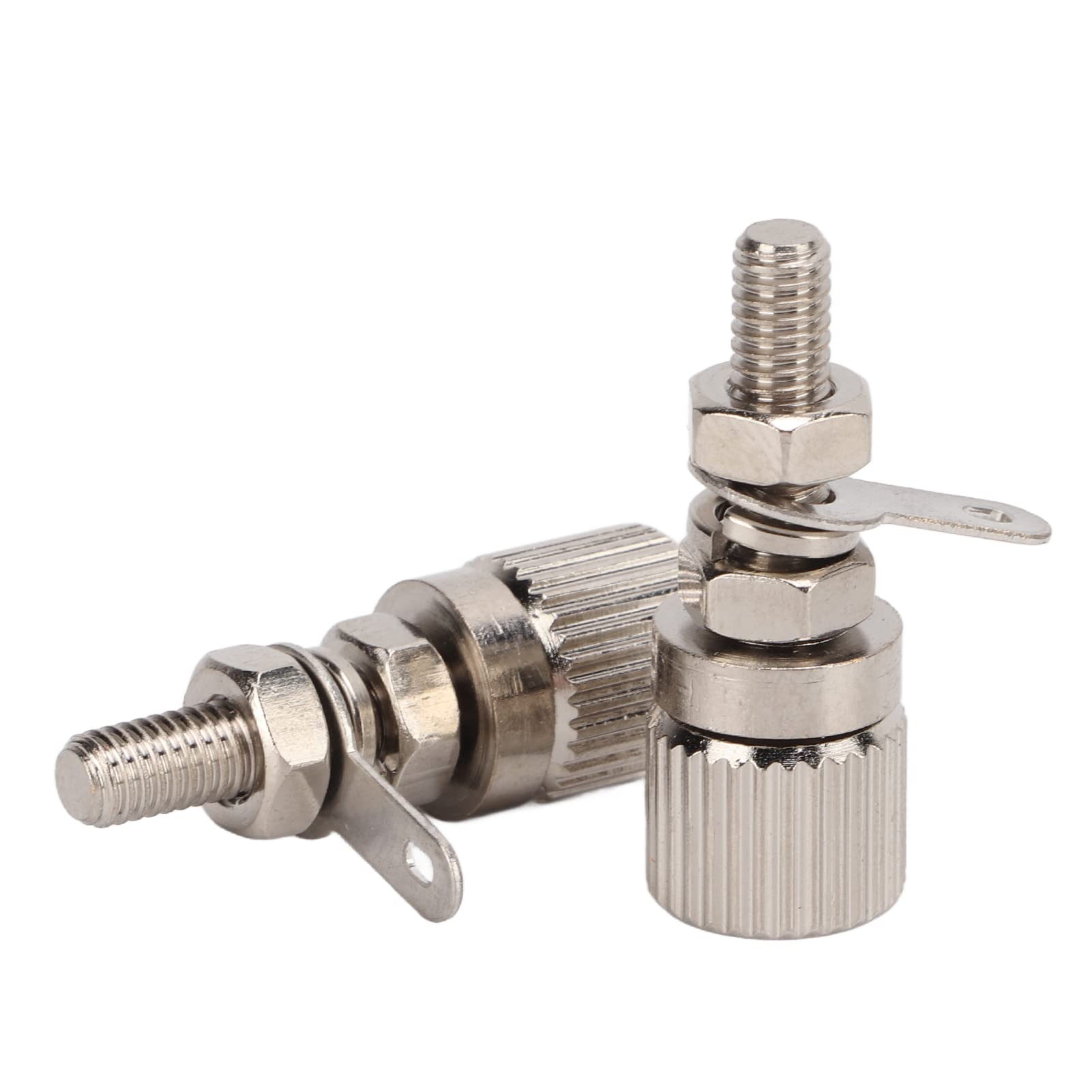 Lot De Quatre Bornes Isolées M8 (2 Rouges 2 Noires), EVO Pure Cuivre Plaqué-or, Raccords