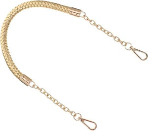 Catena per Borsa Tracolla for Borsa in Pelle Moda 46CM Cinghie Corte for Borse Tracolla Maniglia Cinture sostituibili for Borse Accessori for Borse Catene per Borse(Blue,Gold Buckle