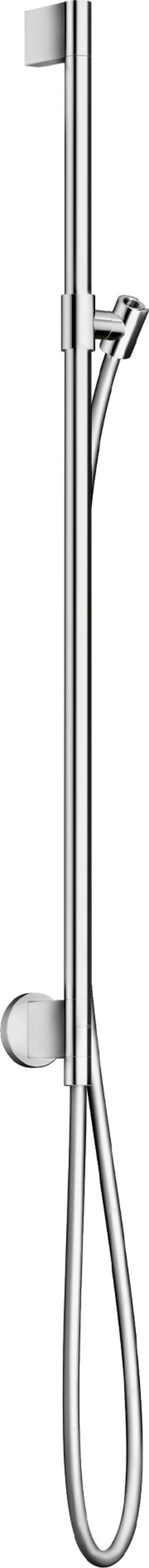 Barra de ducha hansgrohe axor one con conexión a la pared, mangueras de ducha 1,60m, 48792000, color: cromo