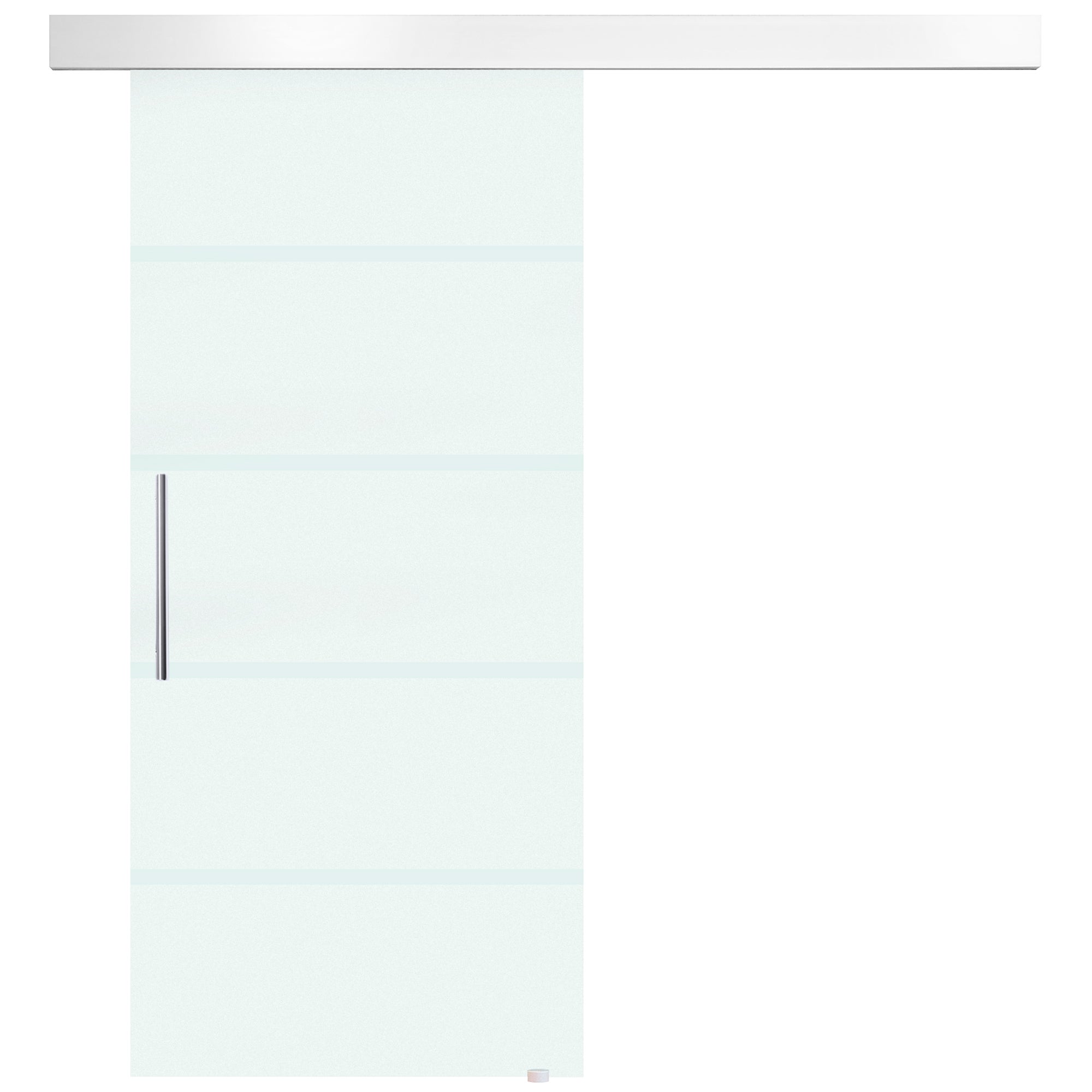 Homcom  Puerda Corredera Transparente 200X213 Cm ‎Vidrio Y Aluminio Aluminio, Leroy Merlin