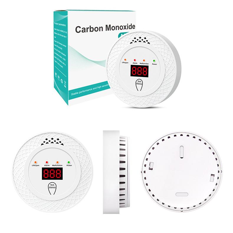 QWINERN Deux détecteurs de monoxyde de carbone, 85 décibels, capteur de gaz, détecteur avec écran LCD, alarme sonore et visuelle. - 5