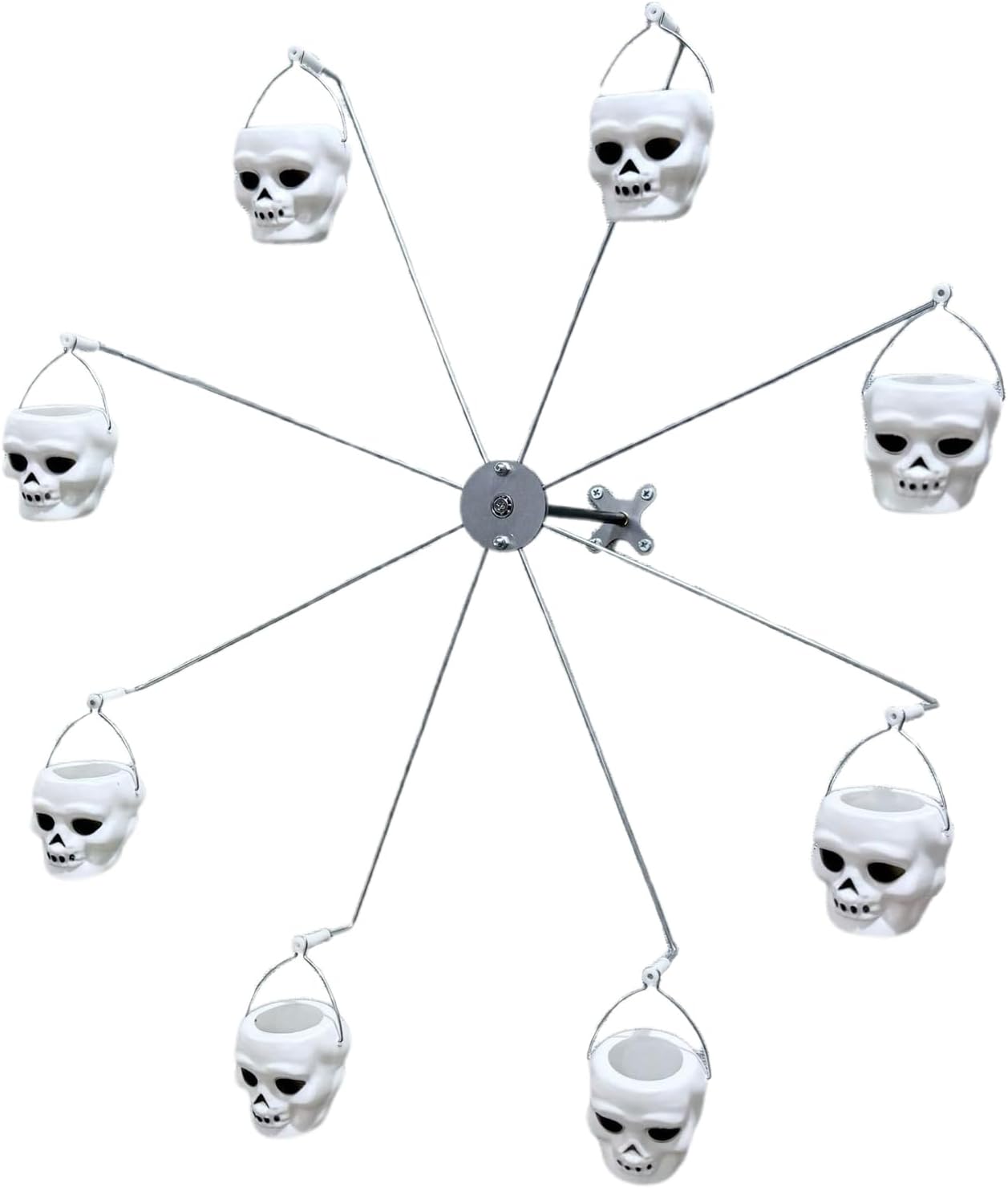 Karmnik dla ptaków w kształcie diabelskiego młyna | Karmnik dla kolibrów na zewnątrz | Obrotowy dozownik karmy o pojemności 8 kubków | Halloween