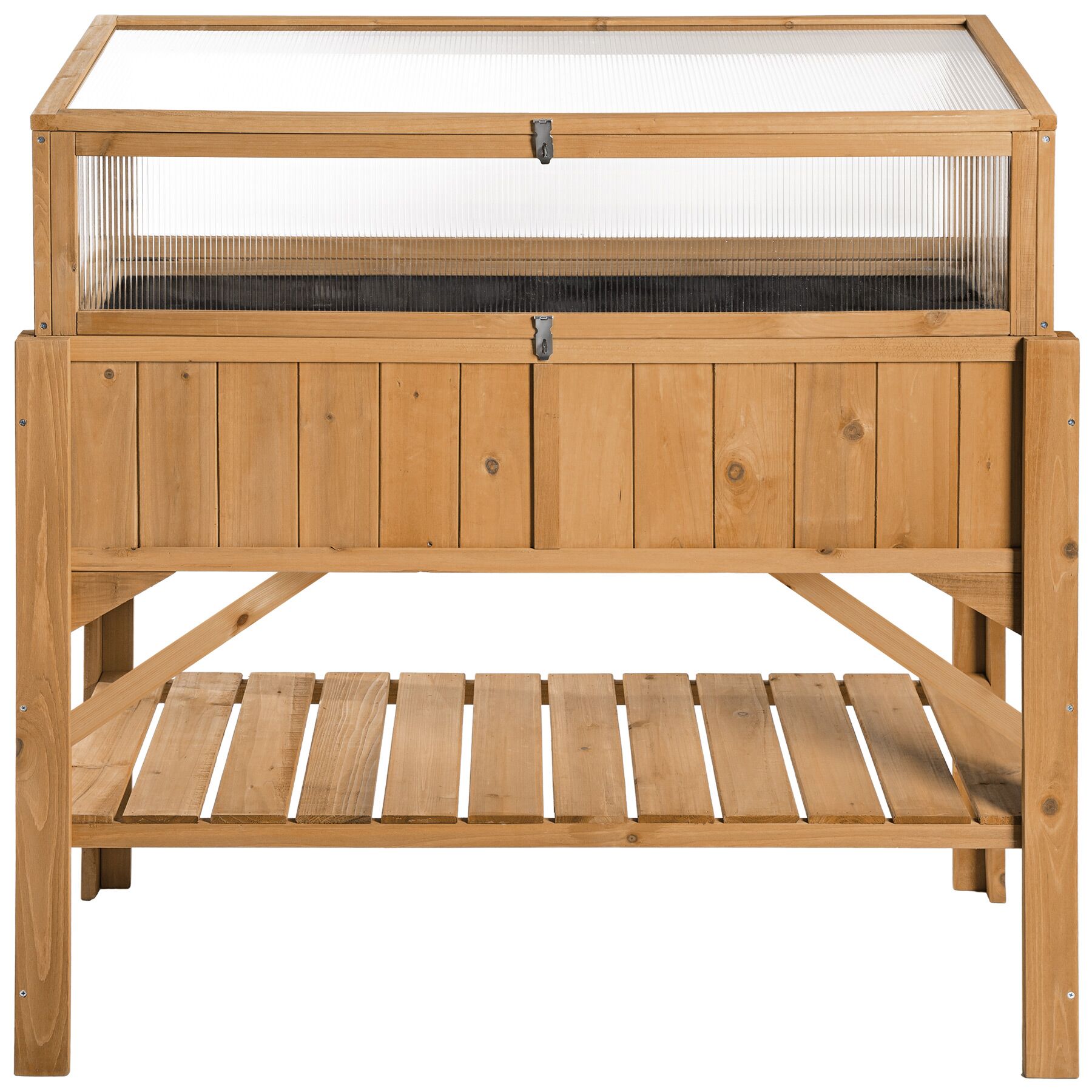 Carré Potager de jardin sur Pied Surélevé Bois de pin imprégné marron - 3