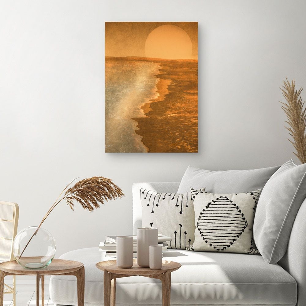 Tapisserie Murale Bohème 60x90 Cm - Motif Soleil Et Mandala De Feu (neuve, Tissu Imprimé)