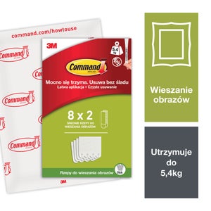 Wanfoou - 10 ganci adesivi invisibili, 12 grandi strisce adesive rimovibili, grande gancio universale per cornici, ganci resistenti per appendere quadri, senza chiodi, ganci per foto