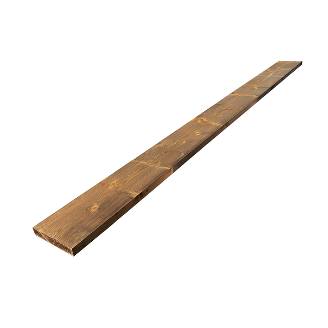 Planche Rabotée Sapin Traité marron, L.240 x l.19,4 cm x Ep.27,5 mm
