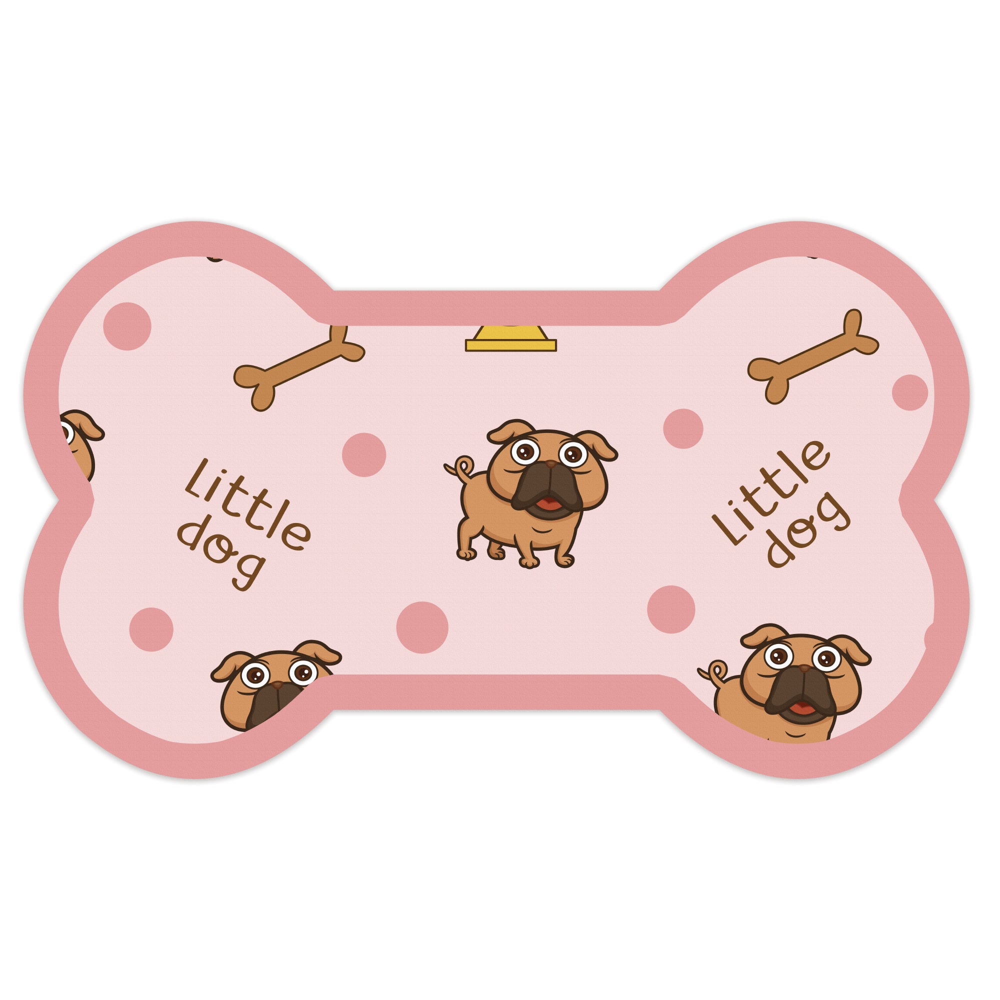 Alfombra de vinilo mascotas, bone pink 90x150 cm - pvc antideslizante, impermeable, lavable, ignífuga