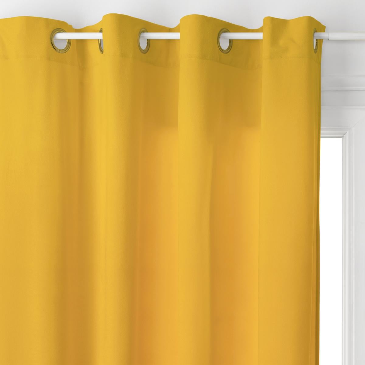 Cortina con ojales 'lilou' - amarillo mostaza 140 x 260 cm - atmosphera créateur d'intérieur