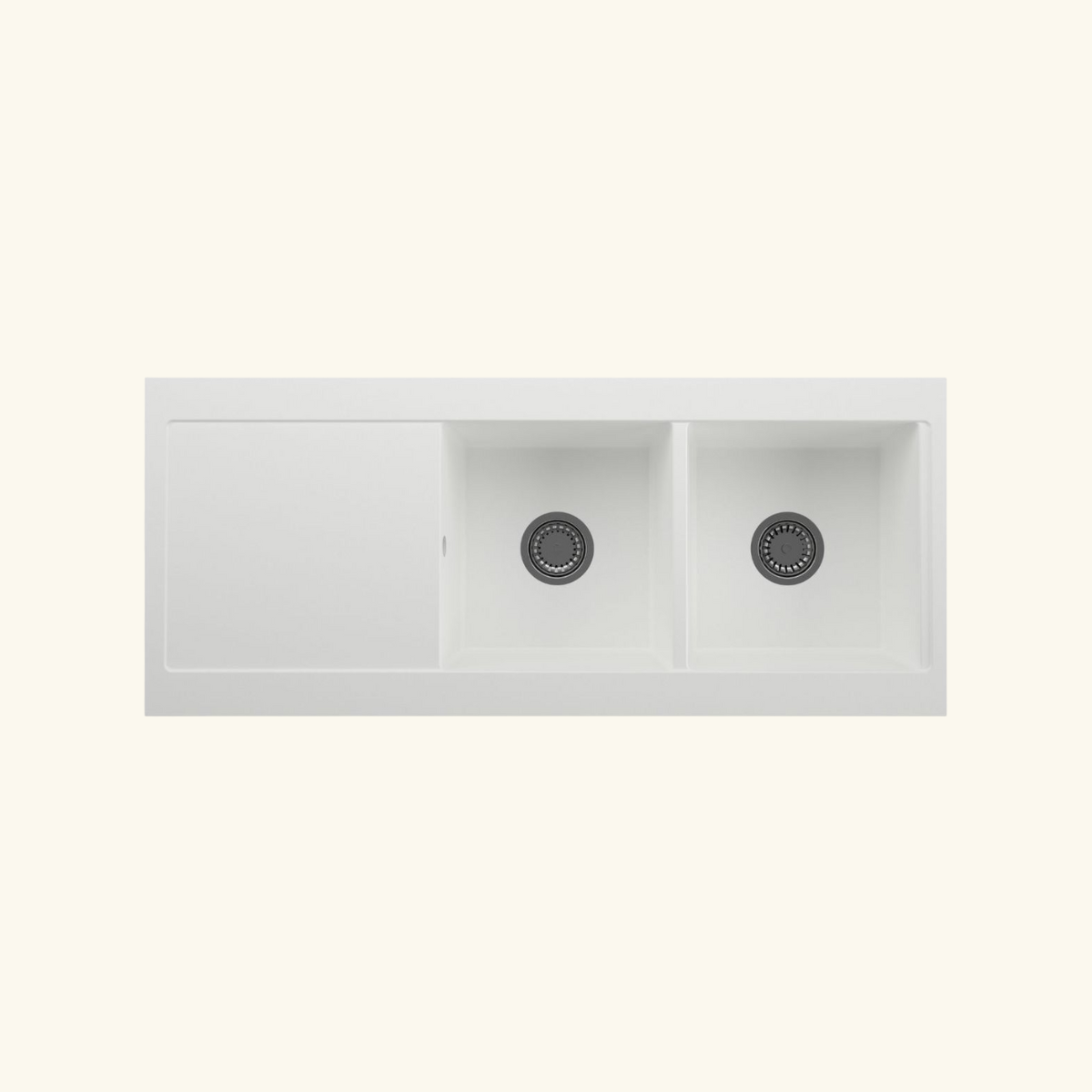 blanco PLEON 9 Évier à poser 2 bacs cm. 86 x 50 - blanc doux