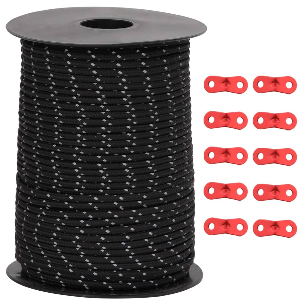 GmwyCzV 4 Pièces Corde Cliquet, 4mm X 4m Sangle Corde Crochet