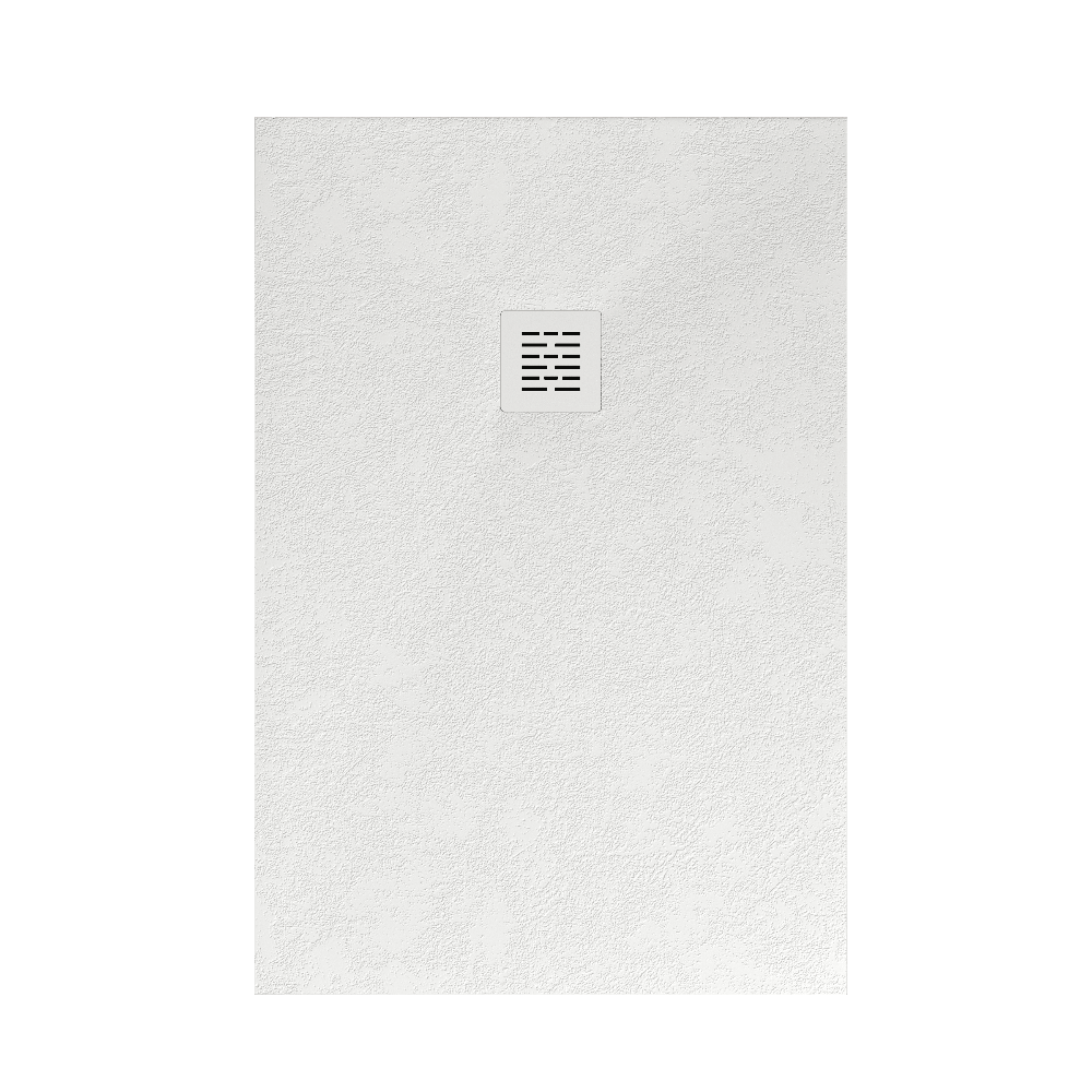 Plato de ducha resina SIERRA Blanco 90x130 cm Rejilla color | Leroy Merlin