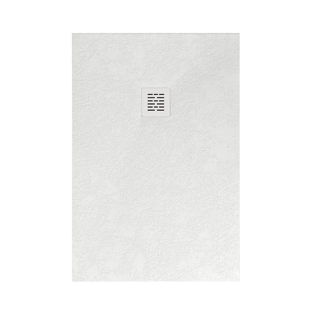 Plato de ducha resina SIERRA Blanco 90x130 cm Rejilla color | Leroy Merlin