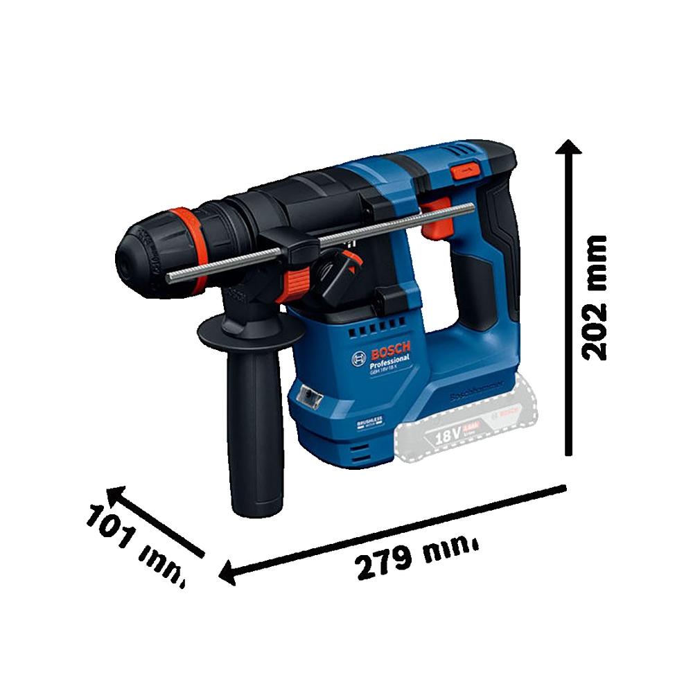 Młotowiertarka 18 V GBH 18V-18 X Solo L-BOXX (narzędzie bez osprzętu) | 0611927102 - Bosch - 3