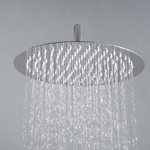 SANTUO Soffione Doccia Autopulente In Acciaio Inox 304 Con Ugelli Silicone - Quadrato 25x5x5 Cm