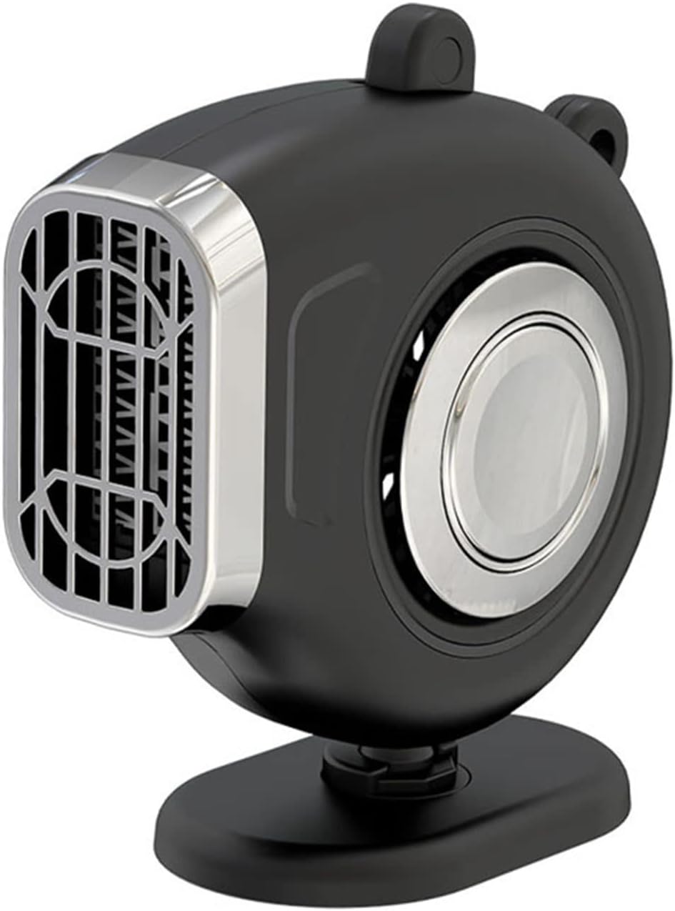 Czarny Piggy Car Heater, przenośny, szybko nagrzewający się grzejnik odmrażający, szybkie ogrzewanie zimą