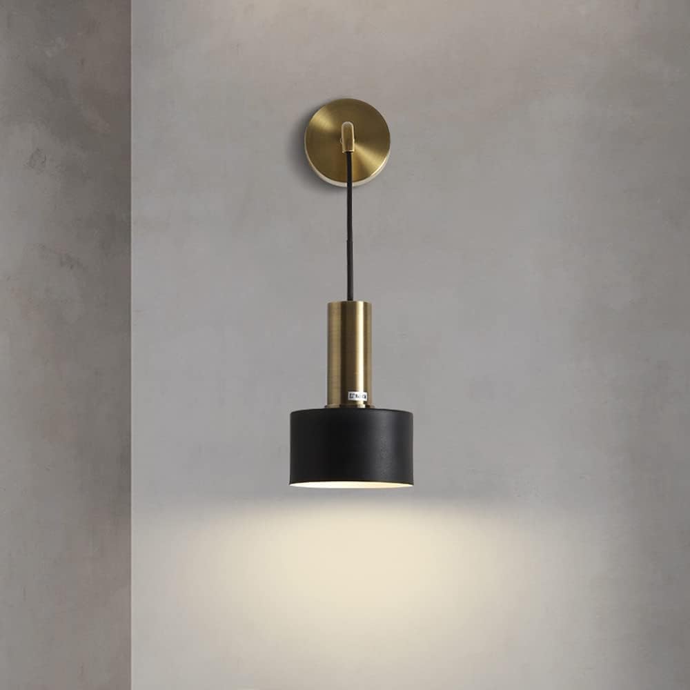 Nowoczesne kinkiety do łazienki, metalowe kinkiety z gniazdem E26, czarne kinkiety do sypialni, salonu i wejścia.