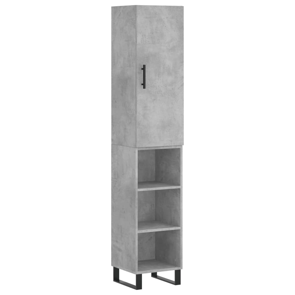 Credenza alta Grigio cemento 34,5x34x180 cm MDF - 2