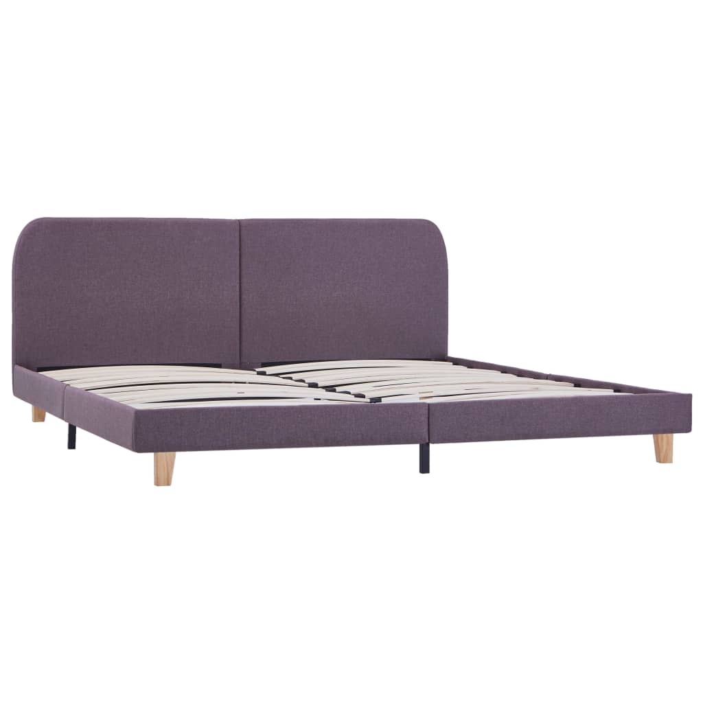 Maison Exclusive - Estrutura de cama 180x200 cm tecido cinzento-acastanhado - 2