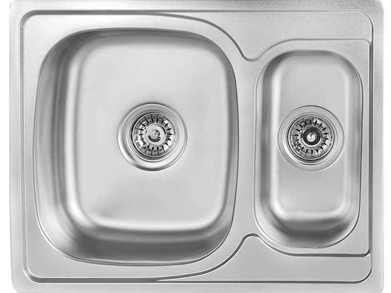 Zlewozmywak Kuchinox JUNAK stalowy półtorakomorowy wpuszczany 50x63 cm 1 szt.