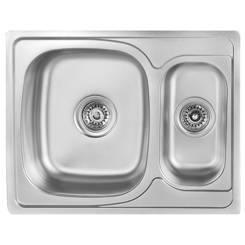 Zlewozmywak Kuchinox JUNAK stalowy półtorakomorowy wpuszczany 50x63 cm 1 szt.