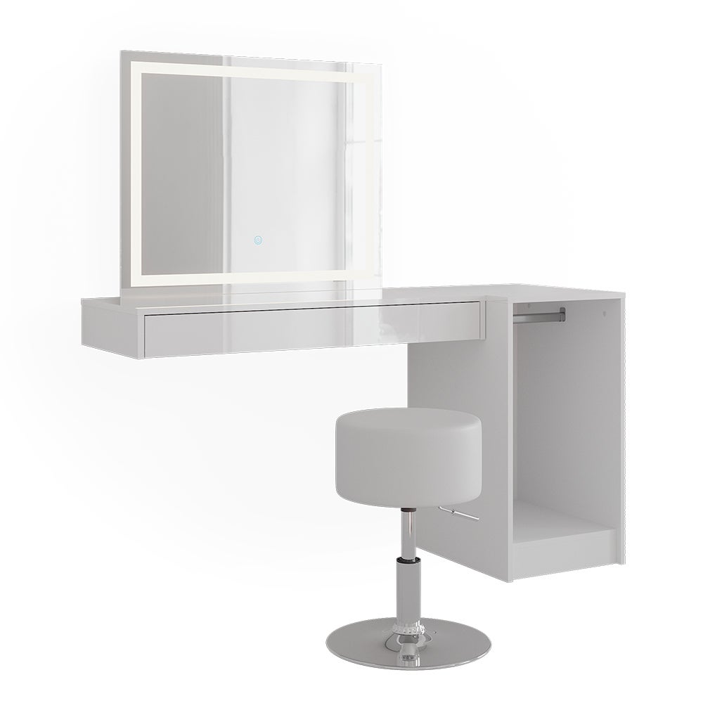 Vicco Stół do toalety Sherry, Biały, 100 cm 4 części