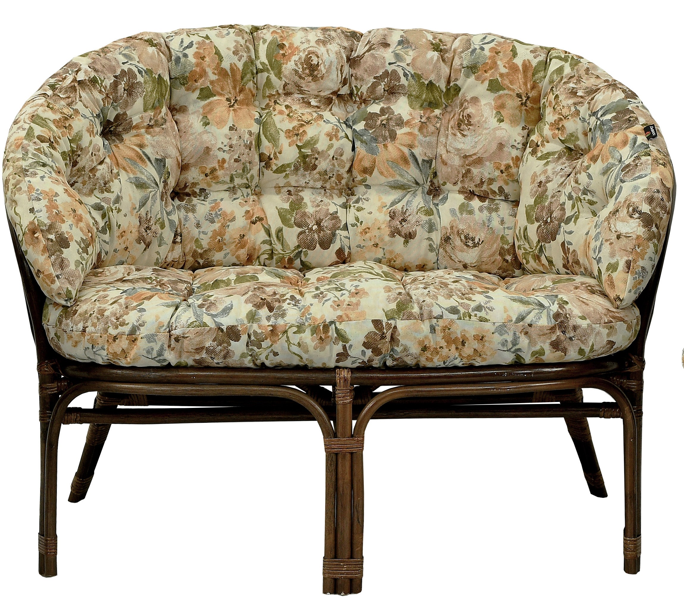 Poduszka na sofę rattanową wiklinową AMPO beżowy brązowy 1 szt.