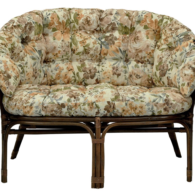 Poduszka na sofę rattanową wiklinową AMPO beżowy brązowy 1 szt.