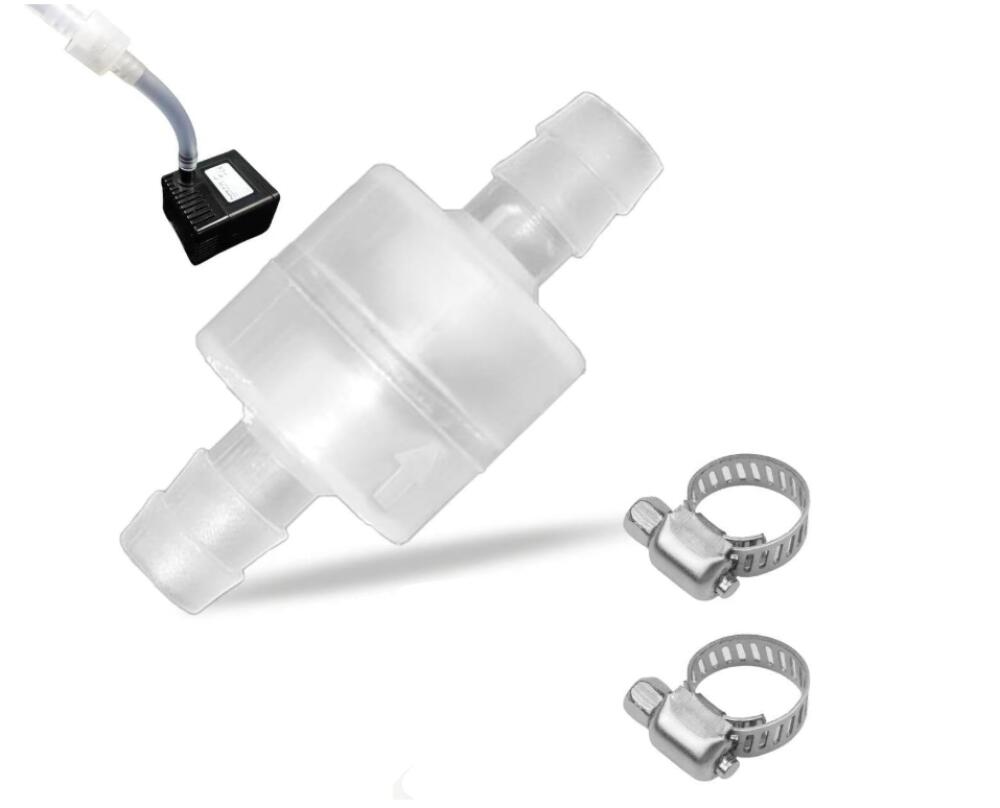 2 artykuły1/4 "6mm PVDF odporny na ozon zawór zwrotny jednokierunkowy, plastikowy zawór zwrotny z mikro-membraną do kąpieli r